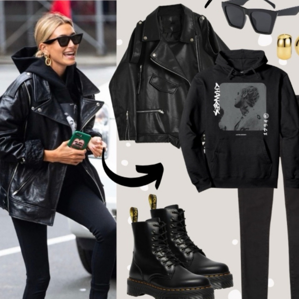 Abercrombie & Fitch Black Leather Biker Jacket